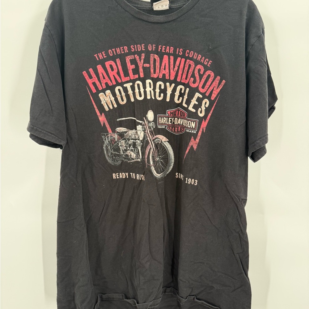 Harley-Davidson Vintage Graphic T-Shirt - black, 100% cotton, Blue Springs, MO